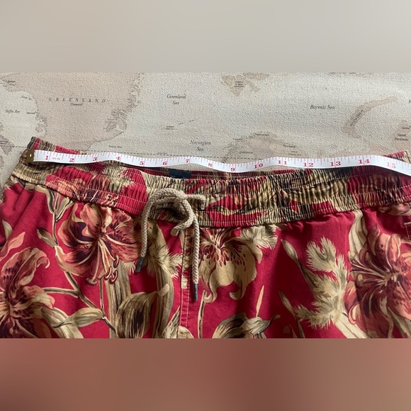 Polo Ralph Lauren Shorts Swim Trunks Hawaiian Print Floral Size XL - Picture 8 of 12